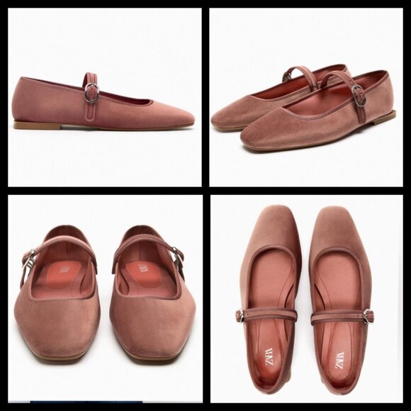 Zara Velvet Mary Jane Ballet Flats - NWT - Picture 15 of 15